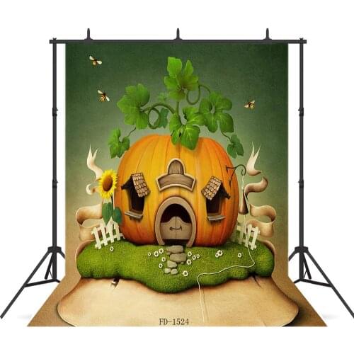 Pumpkin House Fairy Tales Photography Backdrops Vinyl Cloth Backgrounds for Photo Studio Children Baby Shower Photophone