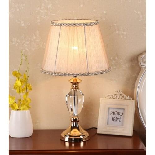 Crystal Table Lamps LED Bedside Desk Lamp Bedroom /Living Room/ Study Book Light / Table Lights E27 EU/AU/US/UK Plug