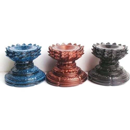 1Pc High Quality Black Resin Lotus Crystal Ball Sphere Base Support Caved Pedestal Ball&Egg Crystal Sphere Holding