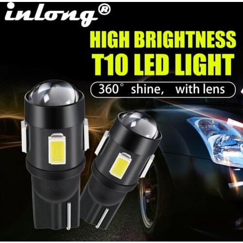 Inlong W5W t10-7020 SMD Car T10 LED 194 168 Wedge Replacement Reverse Instrument Panel Lamp White Bulbs For Clearance Lights 12v