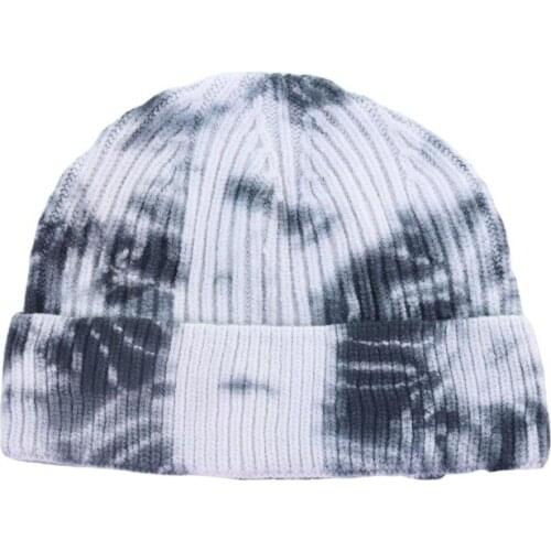 Unisex Cool Winter Men Women Gradient Tie Dye Hat Skullies Beanies Acrylic Stretch Knit Sport Windproof Warm Short Melon Cap R81