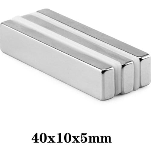 2~30PCS 40x10x5 mm Strong Sheet Rare Earth Magnet 40mmx10mm Big Rectangular Neodymium Magnets 40x10x5mm N35 Magnetic 40*10*5 mm