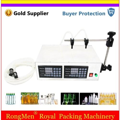 Double Heads Liquid Filling Machine Digital Filler Water Perfume Milk Vinegar Soy Sauce Drinking Beverage Juice 5-5000ml