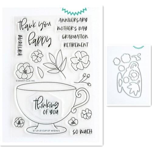 Think of you Metal Cutting Dies and Stamps For DIY Photo Album Paper Card Making Decoration Embossing Handmade Transparent