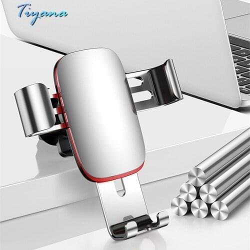 Metal Gravity Car GPS Navigation Bracket Installation Car Vent/CD Slot Suitable For iPhone Samsung Non Slip Mobile Phone Holder