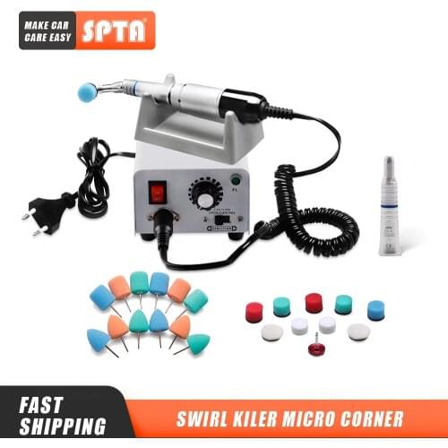 SPTA 1/2" (13mm) Swirl Killer Micro Corner Mini Car Polisher Car Detailing Polisher for Small Place polishing, cleaning