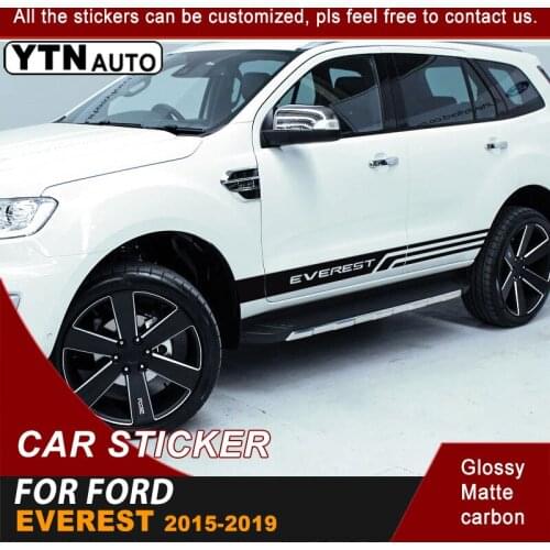 Car Decals Racing Side Door Stripe Graphic Vinyl For Ford Everest 2015 2016 2017 2018 2019 Car Decoration Stickers Accessories