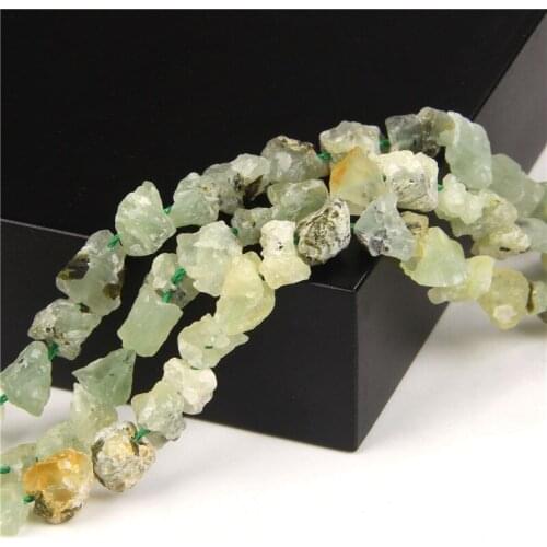 Natural Prehnites Irregular Freeform Quartzs Raw Stone Beads For Jewelry DIY Handmade Bracelet Necklace Earrings Accessories