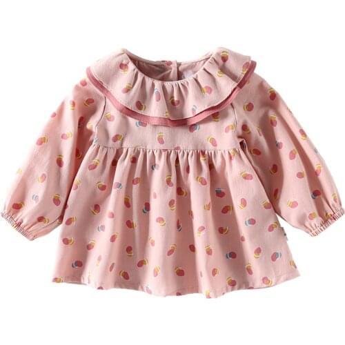 Toddler Girs Clothes Grils Autumn Dress Infant Baby Girls Long Sleeve Party Princess Christening Dress 0-5Y