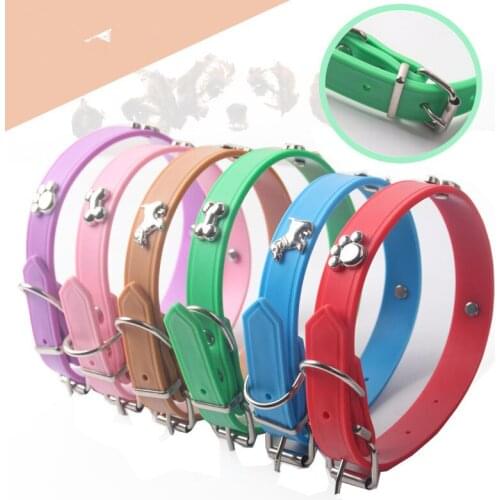 Pet Products Dog Collar Cat Collar Pet Soft Rubber Collar 6 Colors Silicone Collar Multicolor Optional Comfort coleira cachorro