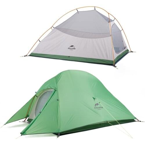 Naturehike Cloud Up Tent 1/2/3 person Tent Ultralight Camping Tent Double Layer Waterproof Tent Outdoor Hiking Picnic Tent