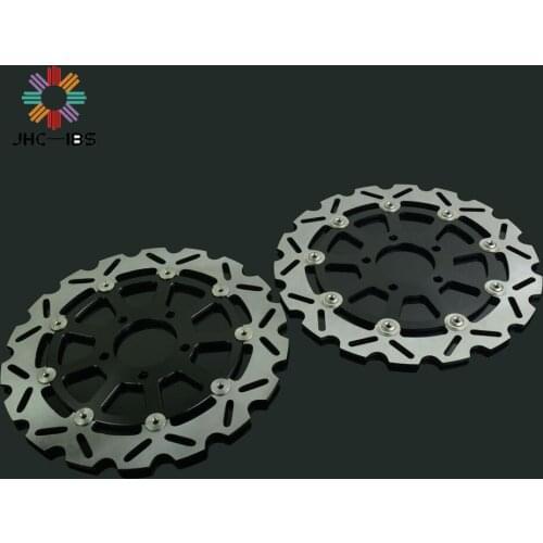 2PCS Motorcycle Floating Brake Discs Rotor For DL650 04-06 DL1000 2002-2010 SV1000 NAKED FAIRED 2003 2004 2005 2006 2007