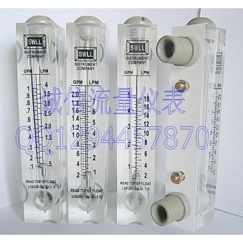 Special panel type flowmeter flow meter LZM-15 0.2-2GMP 1-7LPM pure water flowmeter