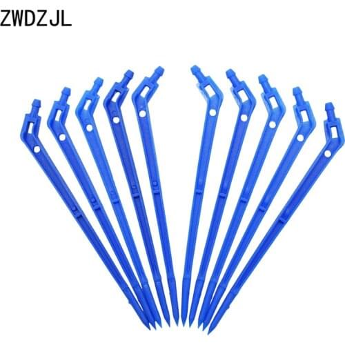 Irrigation 1/4 Arrow drip Emitter Curved Arrow Dripper Plants Bend Sprinklers Irrigation System connectors for 4/7mm Hose 150pcs