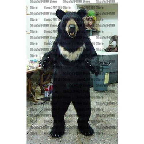 Russian Black Bear Suit furry Mascot Costume Fursuit Cosplay Animal Party Fancy Dress Carnival Birthday Gift