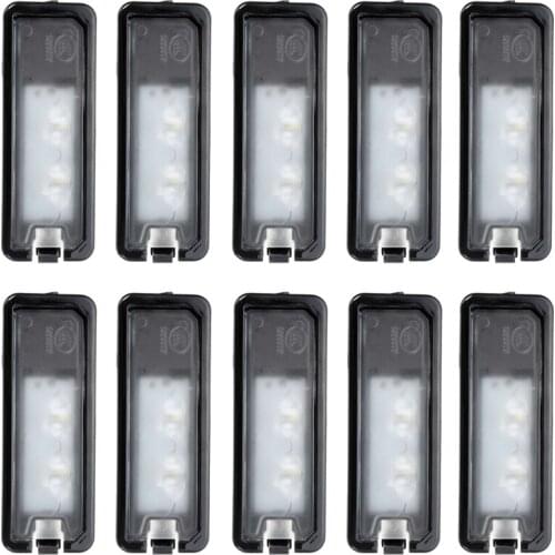 Qty 10 35D943021A LED License Plate Light For VW Golf MK6 MK7 Passat B7 CC EOS Polo 6R Amarok Scirocco Beetle