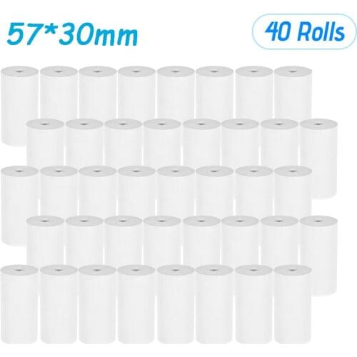 Thermal Receipt Paper Roll 57*30mm (2.17*1.18in) Bill Ticket Printing for Cash Register POS Receipt Printer, 40 Rolls