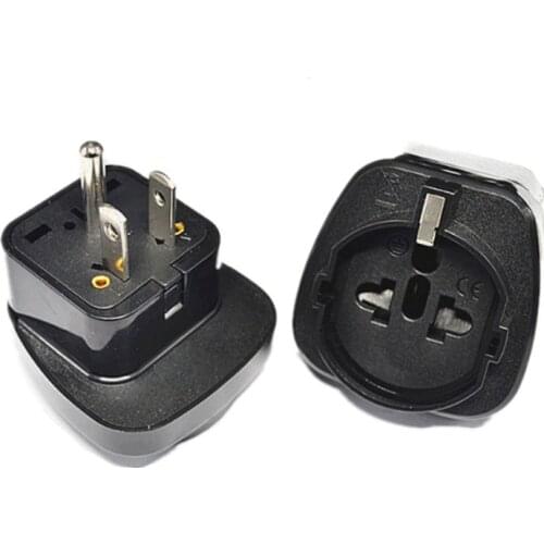 Universal EU/Gemany to US 3pin Plug Adapter Converter Euro Europe to USA America Japan JP Canada CA 3 PIN Charger Converter Plug