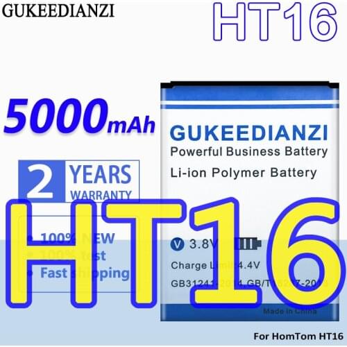 High Capacity GUKEEDIANZI Battery 5000mA For HomTom HT16