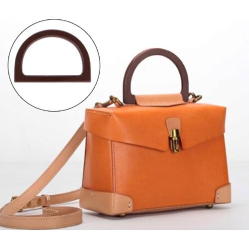 Wooden Handle Replacement DIY Handbag Purse Frame Bag Accessories HX6D