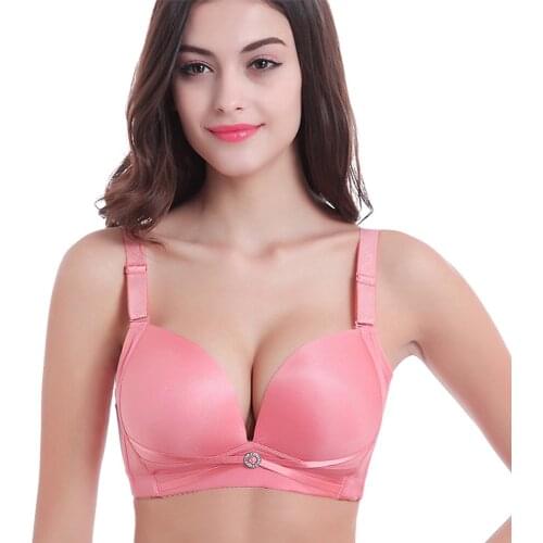 Sexy Seamless Push up Bras for Women Big size Brassiere wire free Women Intimates Female Smooth Bra Tops lingerie Thin Cup 42C D