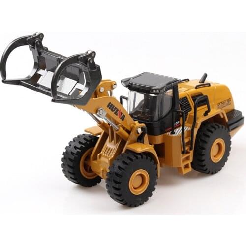 1:40 Alloy Wood Transport Scale Car Models Die-Cast Engineering Vehicles Toys for Children MKD 3 Timber grab Bulldozer Model