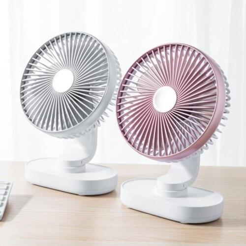 1Set Small Fan Mini Desktop Usb Rechargeable Home Office Silent Strong Wind Head Shaking Fan Summer Home Mini Fan Dropshipping