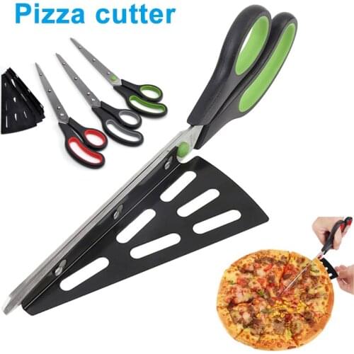 1 Pcs Pizza Scissor Cutter Stainless Steel Scissor Cut Pizza with Detachable Spatula
