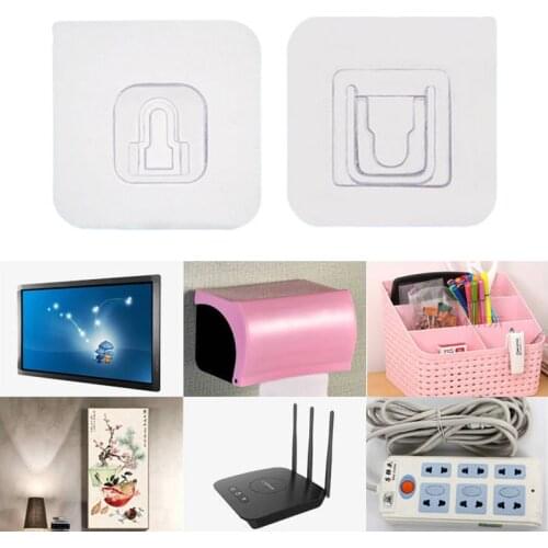 2 Pcs/set Seamless Wall Hooks Double-sided Stickers Seamless Self Adhesive Hooks Bathroom Punch-free Holder Kitchen Supplies