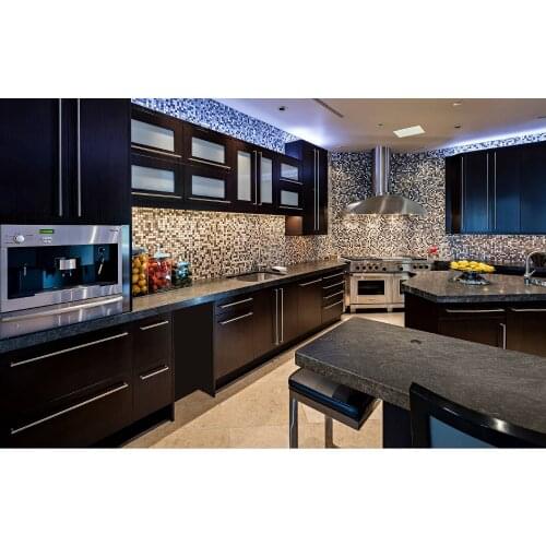 2017 hot sales new design classic custom made solid wood kitchen cabinets matt flat panel wooden kitchen cabinetery SKC1612022