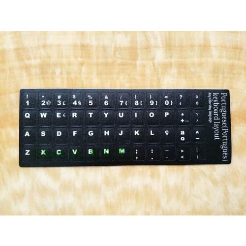 50 PCS Keyboard Stickers Portuguese BR Alphabet Portugal language keyboard sticker For 10/12/13/14/15/17 inch Laptop Desktop