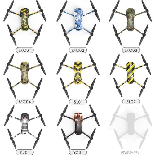 8 Colors Full Set of 3D Waterproof Decals Skin Sticker For DJI MAVIC 2 Pro Zoom Drone Body Battery Remote Control Accessories