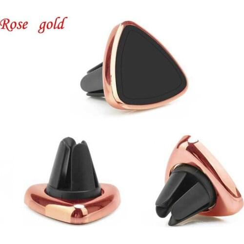 Triangle Shape Mobile Phone Holder, Air Outlet Phone Holder, ABS Vacuum Plating Material Car Phone Holder Navigation Accessories