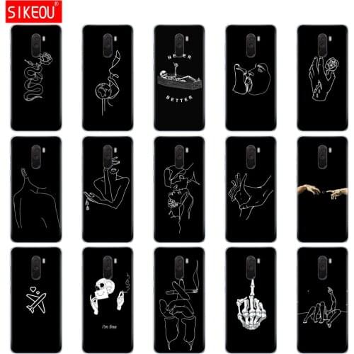For Xiaomi Pocophone F1 Case Xiomi Poco F1 coque Silicon Soft TPU Phone cover For Xiaomi Pocophone F1 Global F 1 bumper black