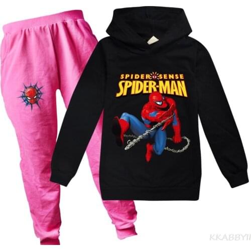 Children Spiderman Cartoon Clothing Pants Hoodie Sweater Pants Boys Girls Coat Jacket Pants Fashion Cotton Clothing