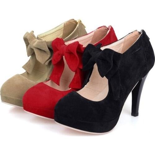Children Girls High heel Shoes For Kids Princess Shoes Fashion Bow Suede Thin Heel Female High heels For Party Wedding Size31-43