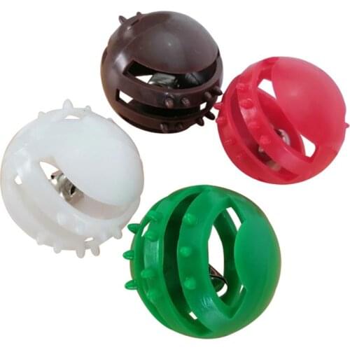 Dorakitten 2pcs Cat Toy Balls Plastic Interactive Cat Ball Toy Pet Chew Ball With Bell Pet Supplies Pet Accessories Random Color