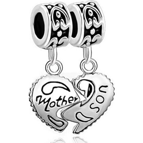 European Crown Pendant Blue Crystal Alloy Beads Charms Fit Pandora Ile Bracelets and Bracelets Pendant DIY Jewelry