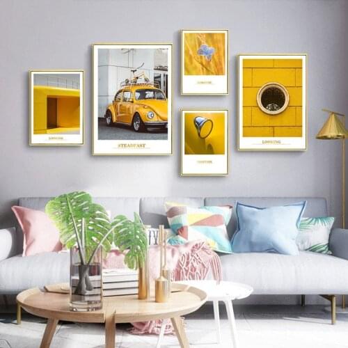 Photography Still Life Picture Home Decor Nordic Canvas Painting Wall Art Scenery Yellow Art Posters and Prints for Living Room