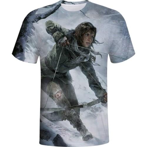 Tomb Raider 9 Latest Action Adventure Game 3D Printing Men And Women Personality Fashion Comfortable Soft O-Neck T-Shirt