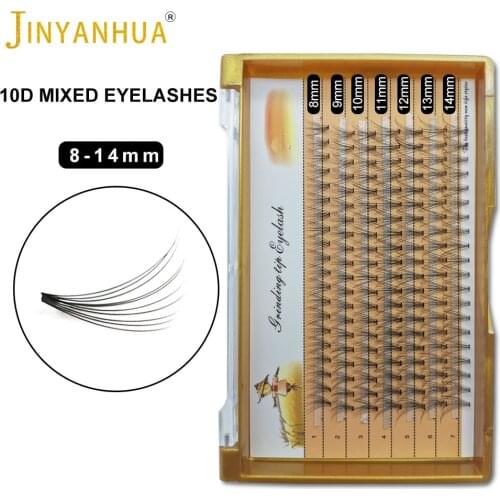 10D Premade Fans Short Stem Wide Fans Faux Mink Lash 3/7Row Mix Length Individual Eyelash Extension Premium 10d Lashes Wholesale