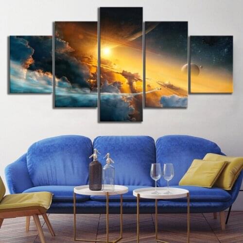 Canvas Painting 5 Pieces Landscape Character Poster Home Decor Print Children Room Wall Art Modular Pictures