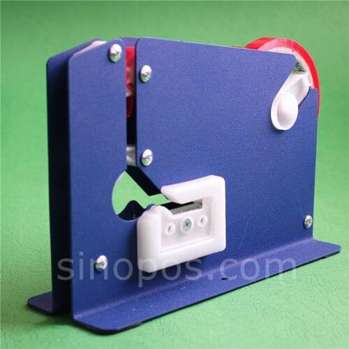 Metal House Bag Taper With Trimmer, supermarket store bag neck sealer cutter heavy duty packaging bag fastener tape dispenser