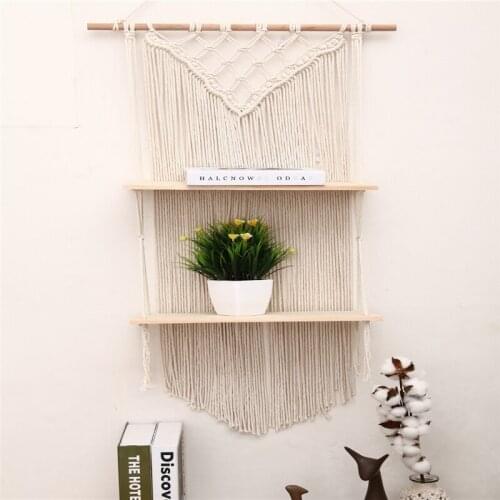 Macrame Hanging Planter Basket Wall Tapestry Handmade Tapestry Plant Hanger Pot Indoor Purl Edging Tapestry For Home Decoration