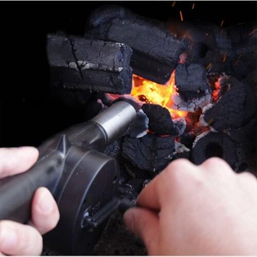 Outdoor Barbecue blower Barbecue Fan Hand-cranked Air Blower Portable BBQ Grill Fire Bellows Tools Picnic Camping Accessories