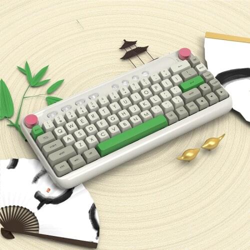 New Arrvied B2168-key PBT Keycap Cherry Switch Ergonomic BT5.0, 4000mAh Single Light Mechanical Keyboard
