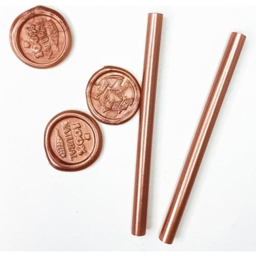 200mm Hot Melt Glue Stick Retro Metallic Color Bronze Rose Gold Lacquer Wax Seal DIY Tools High Viscosity Adhesive 7/11mm*25PCS