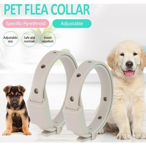 Durable Collars Pet Products Dogs Cats Collar Anti Mosquito Flea Repellent Silicone Adjustable Pet Collar Decoration