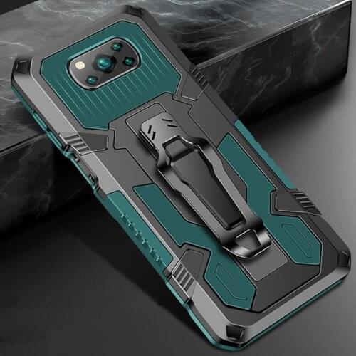 Shockproof Case For Xiaomi POCO X3 NFC Redmi Note 10 9 9S 7 8 5 10 Pro 9A 9C For Xiaomi POCO X3 Rugged Hybrid Armor Stand Covers
