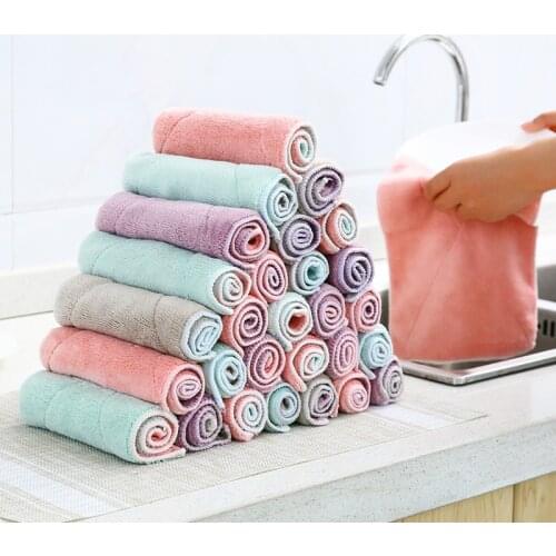 1pc Super Absorbent Microfiber kitchen dish Cloth High-efficiency tableware Household Cleaning Towel kichen tools gadgets